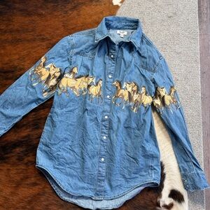 Wrangler Horse denim button up